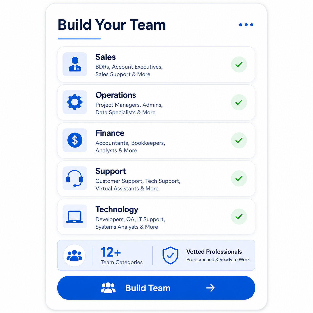 Build Your Team